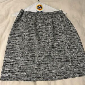 Black and white a line skirt